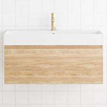 San Remo Wall Hung Single Vanity with Polymarble Countertop